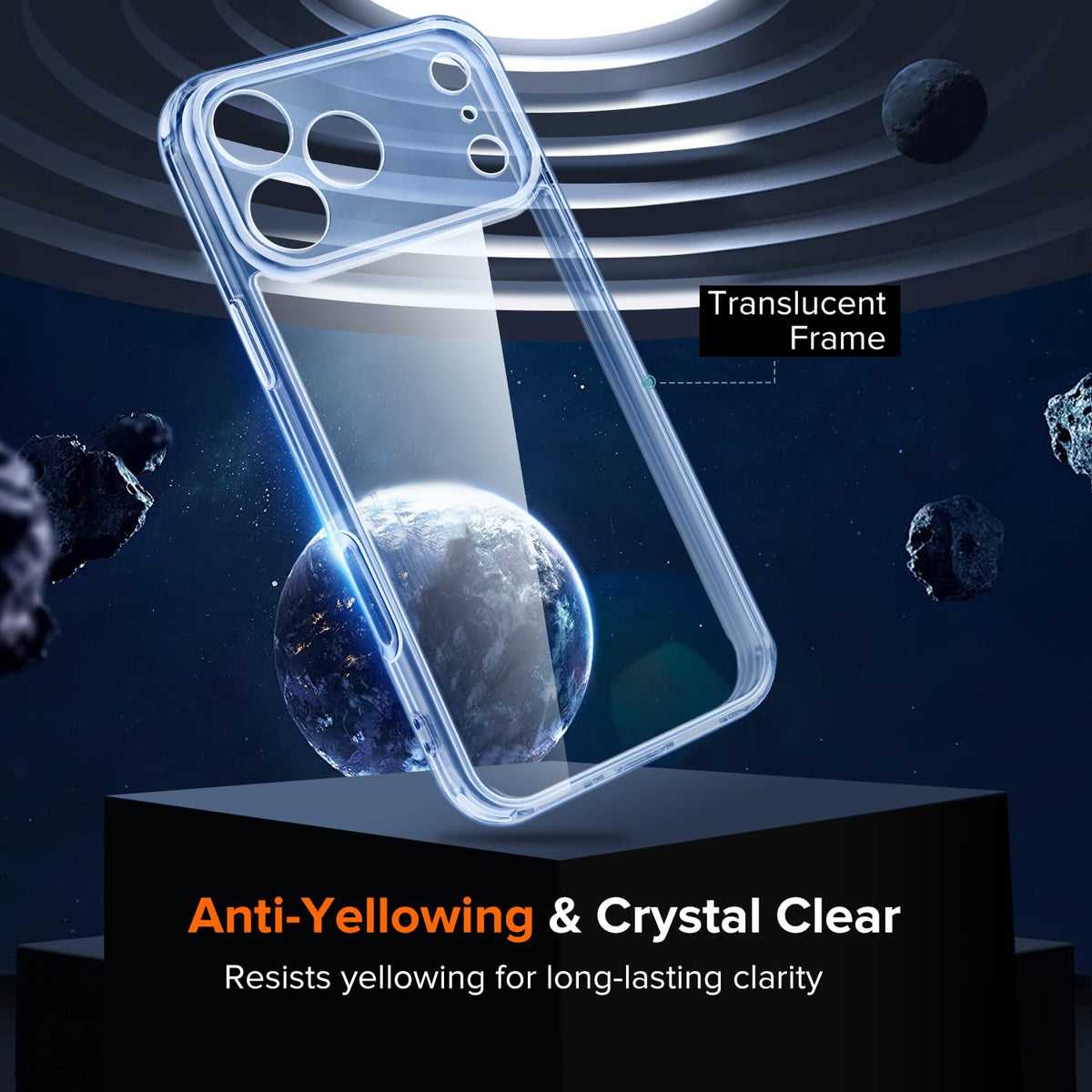 ivoler 3-in-1 Case for iPhone 16 Plus 6.7 inch, Clear