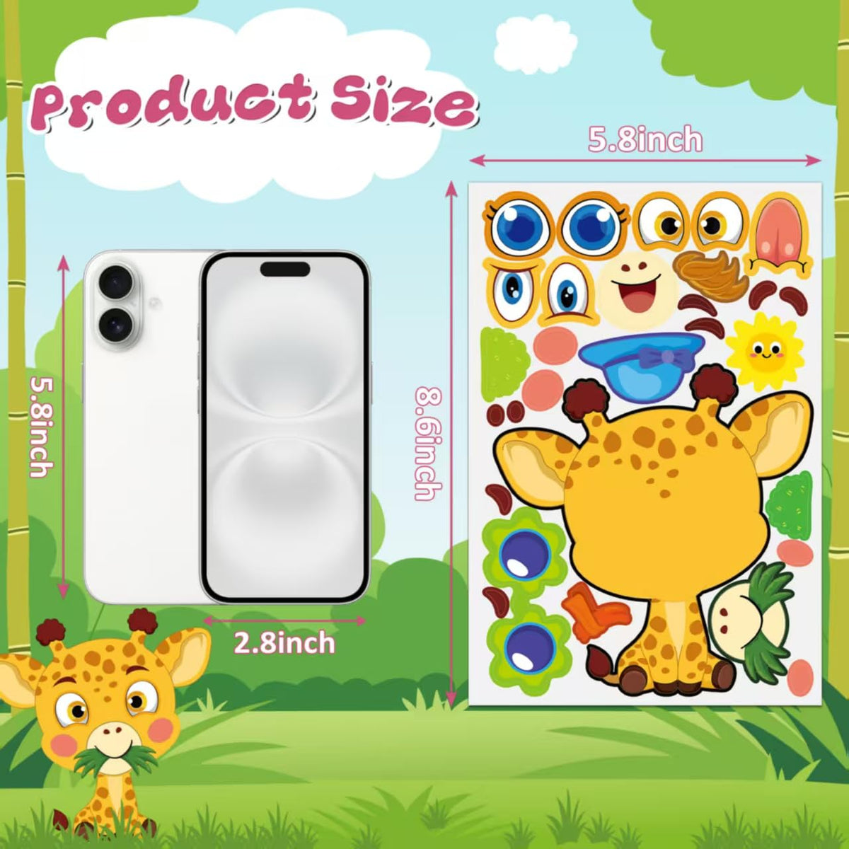 Stickers for Kids Toddler Party Favors Crafts - 48 Sheets