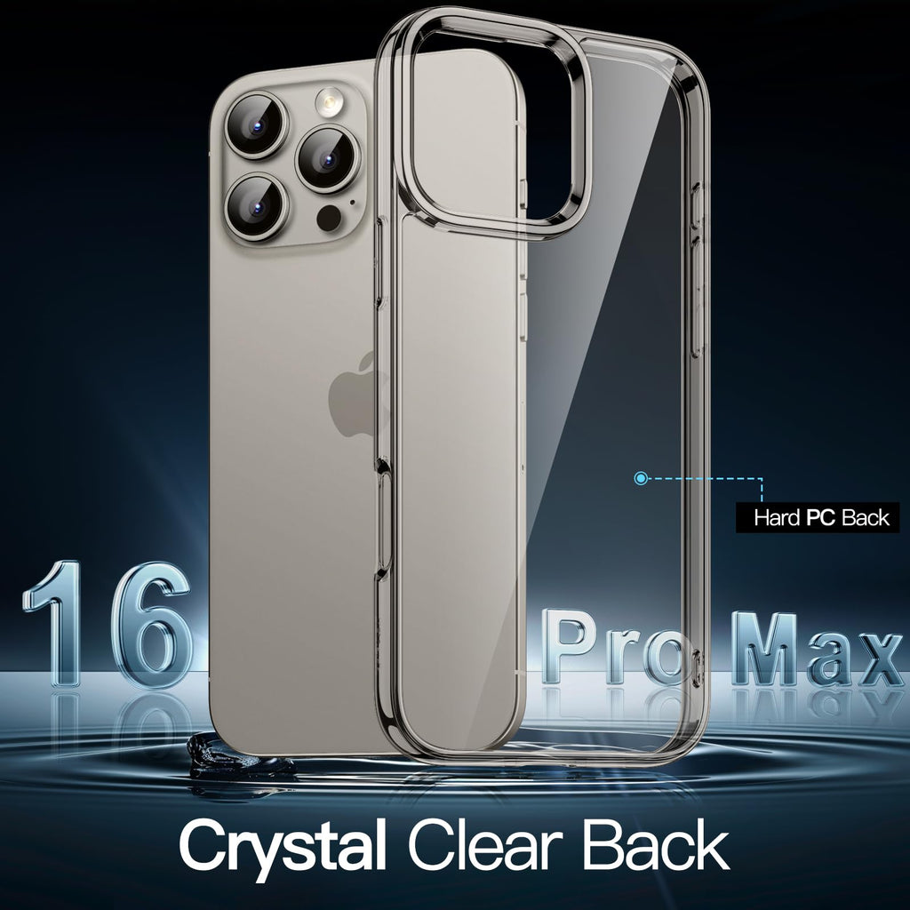 JETech Case for iPhone 16 Pro, Anti-Yellowing, Natural Titanium