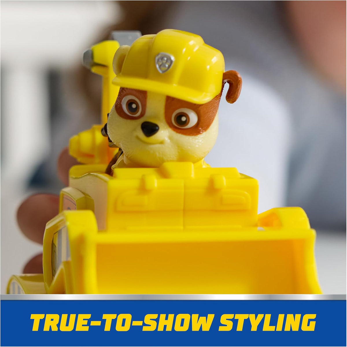Paw Patrol, Rubble’s Bulldozer Toy Truck with Collectible Action Figure