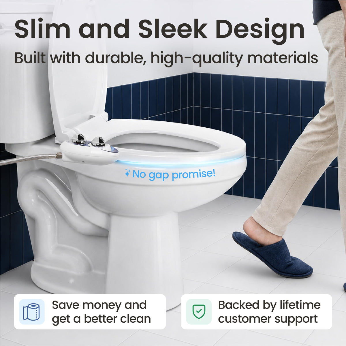 LUXE Bidet NEO 120 - Bidet Attachment for Toilet Seat, White