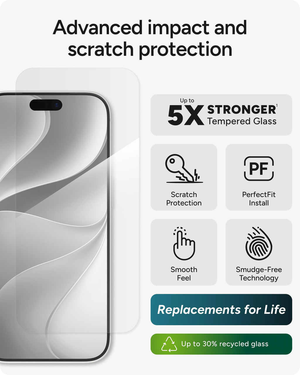 ZAGG Glass Elite Screen Protector for Apple iPhone 11 Pro Max and Xs Max