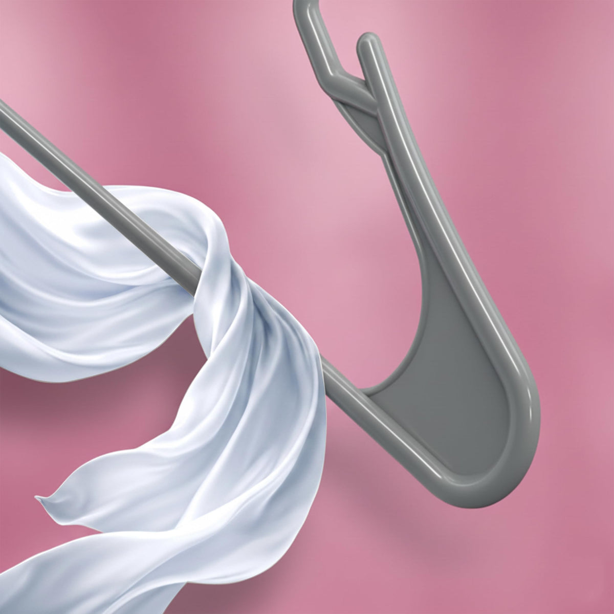 Utopia Home Plastic Hangers 50 Pack – Space Saving Clothes Hanger White