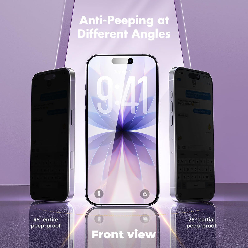 UNBREAKcable Privacy Screen Protector for iPhone 16 Pro Max, Full Coverage