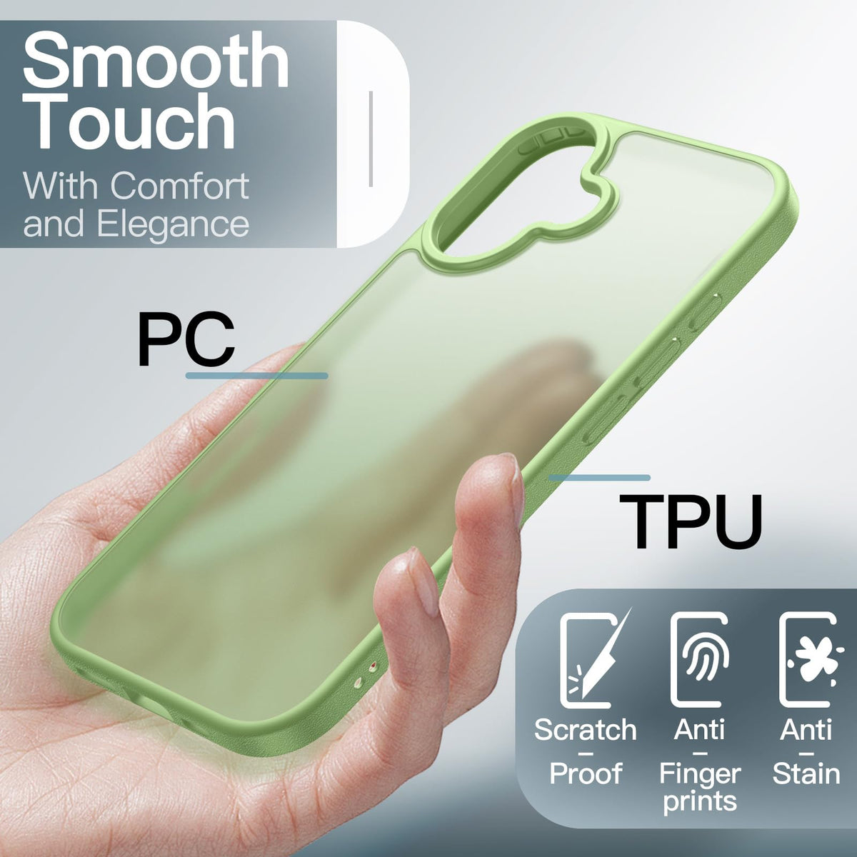 JETech Matte Case for iPhone Air, Black