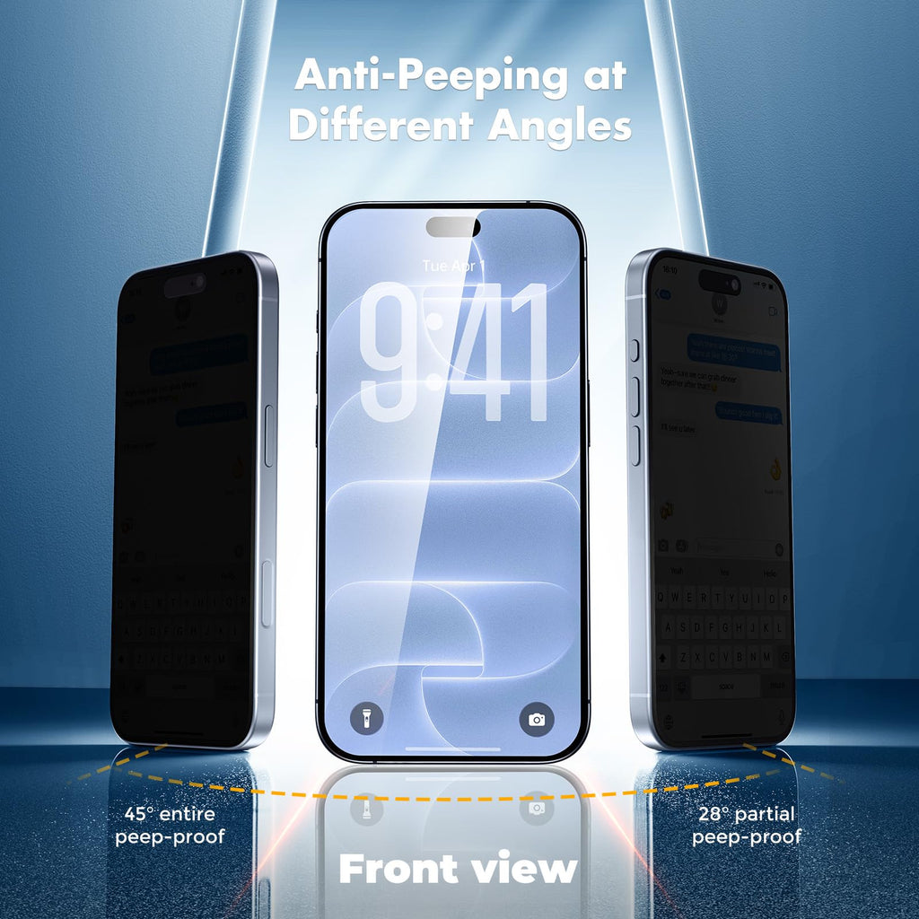 UNBREAKcable Privacy Screen Protector for iPhone 16 Pro Max, Full Coverage