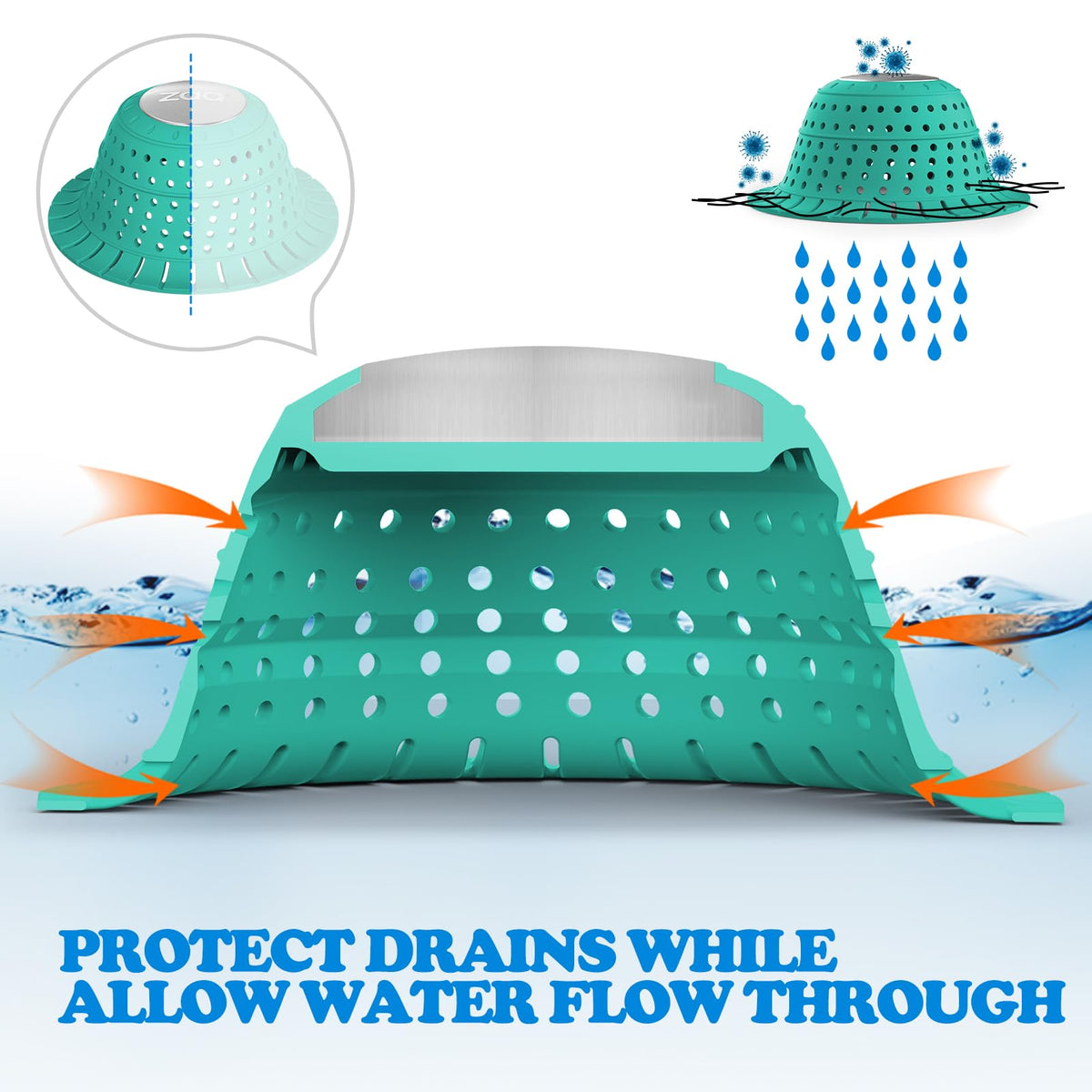 zaa Shower Drain Hair Catcher Bathtub Drain Strainer Sink Drain Protector