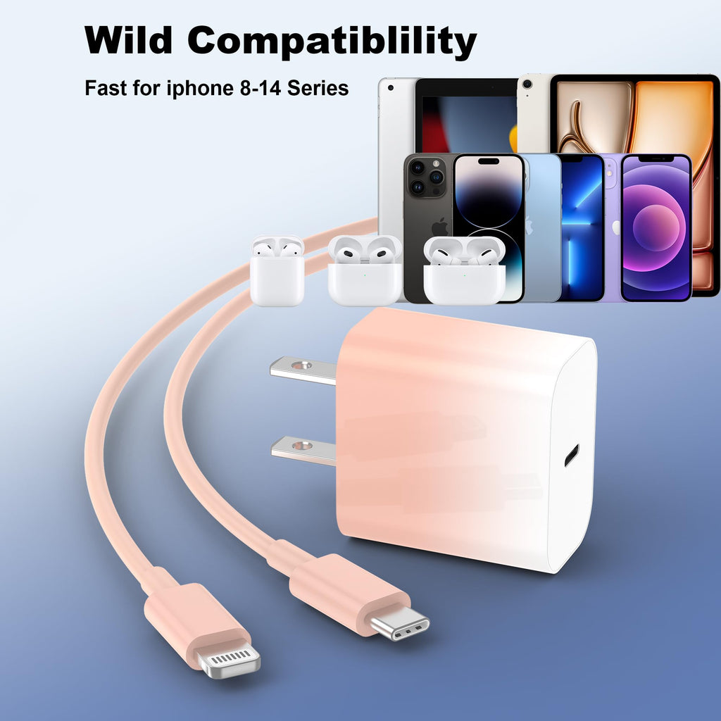 iPhone 18 Pro Max Charger, 40W USB C Fast Charging 2 Pack for Home & Travel