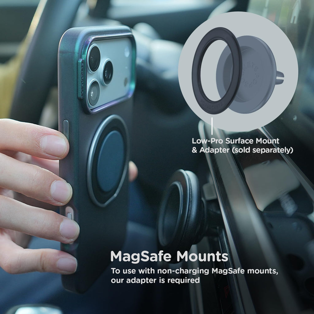 PopSockets Low-Pro Grip for MagSafe, Thin Profile- Gunmetal