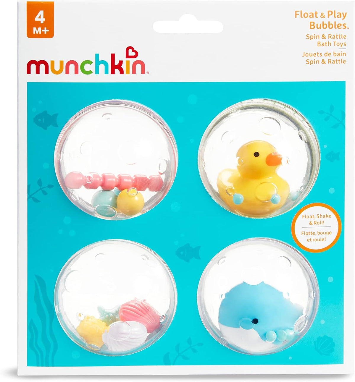 Munchkin® Float & Play Bubbles™ Baby Bath Toys, 4 Count