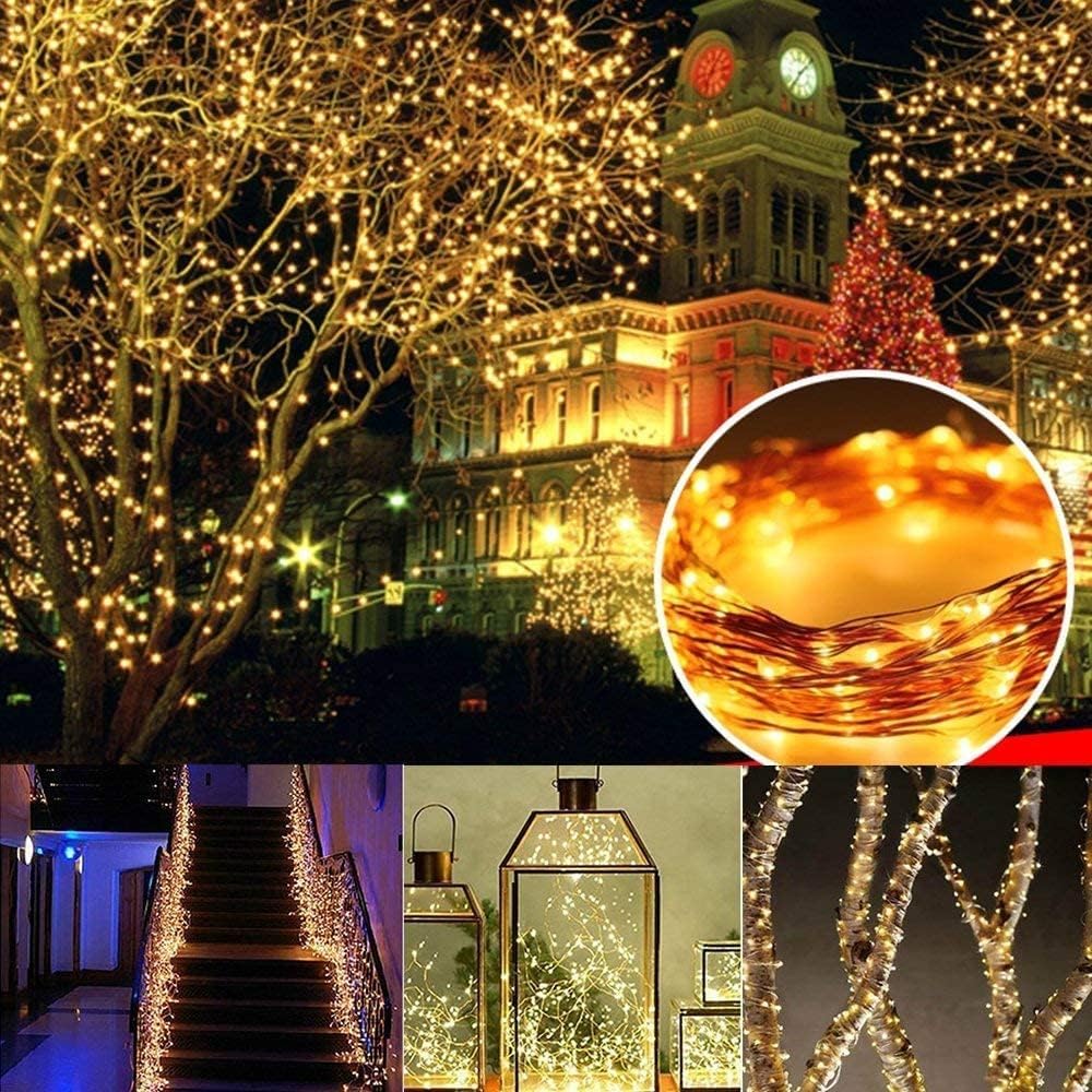 Joomer Solar Fairy Lights, 2-Pack Total 80FT 240LED String Lights, White