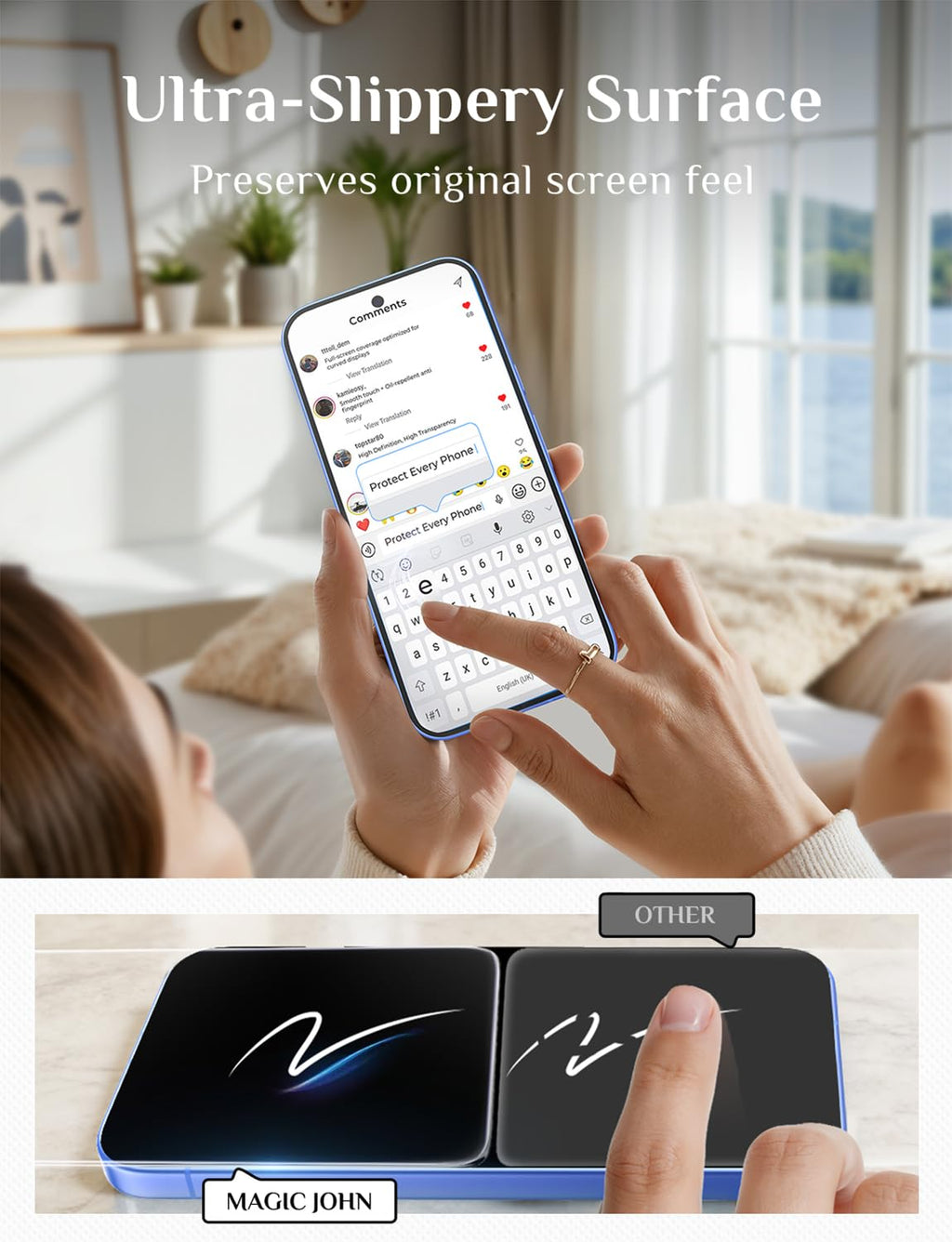 MAGIC JOHN for iPhone 18 Pro Max Screen Protector Easy Installation