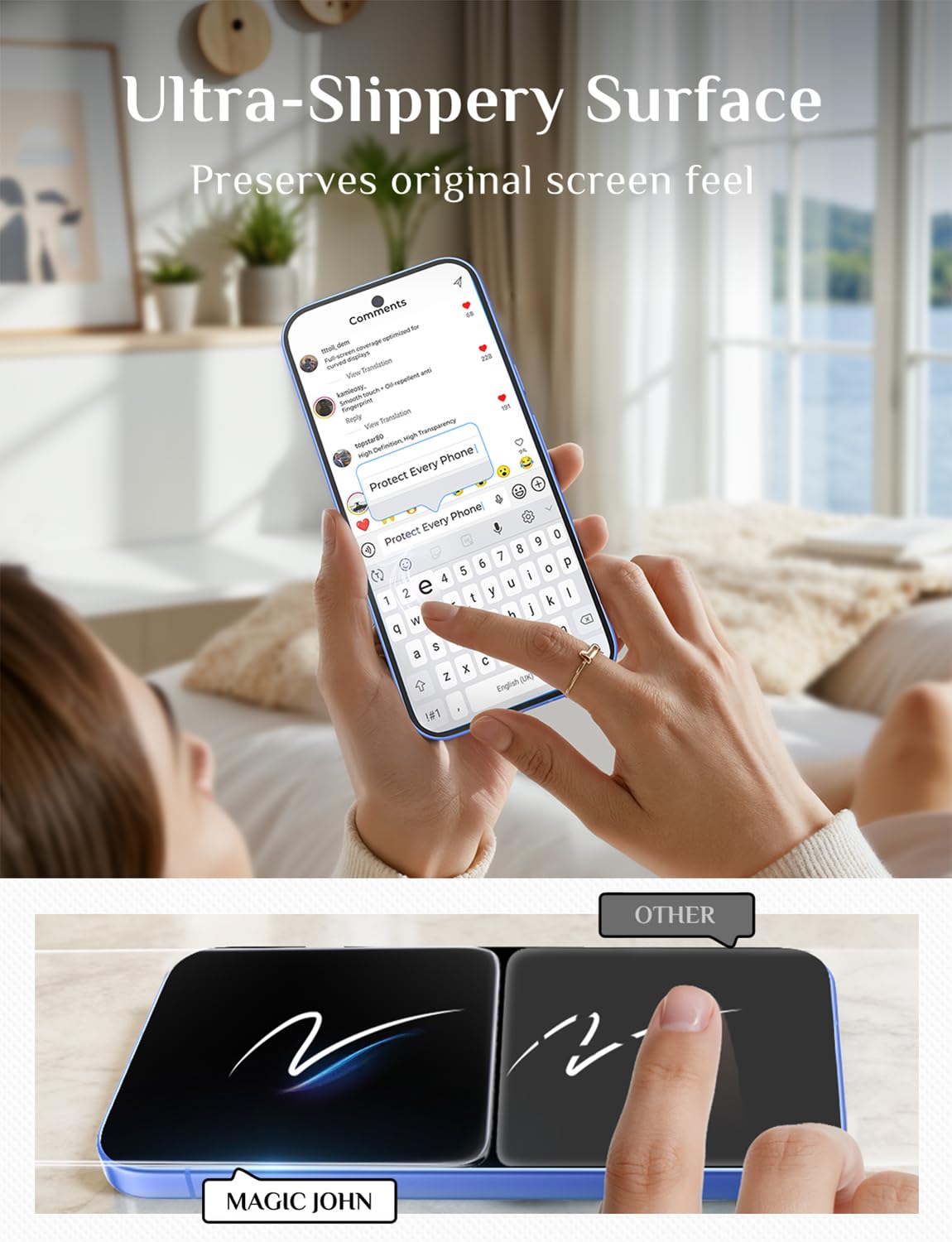 MAGIC JOHN for iPhone 18 Pro Max Screen Protector Easy Installation