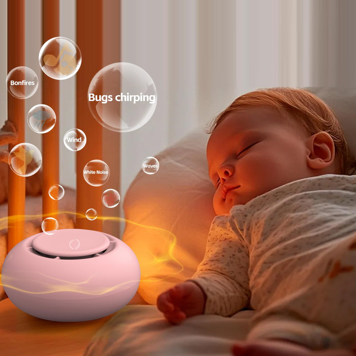 Portable Baby Sound Machine & Essentials for Babies & Kids-Blue