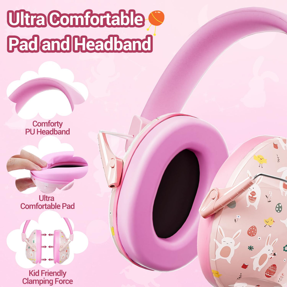 Dr.meter EM100 Noise Cancelling Headphones for Kids Adults, Ear Muffs