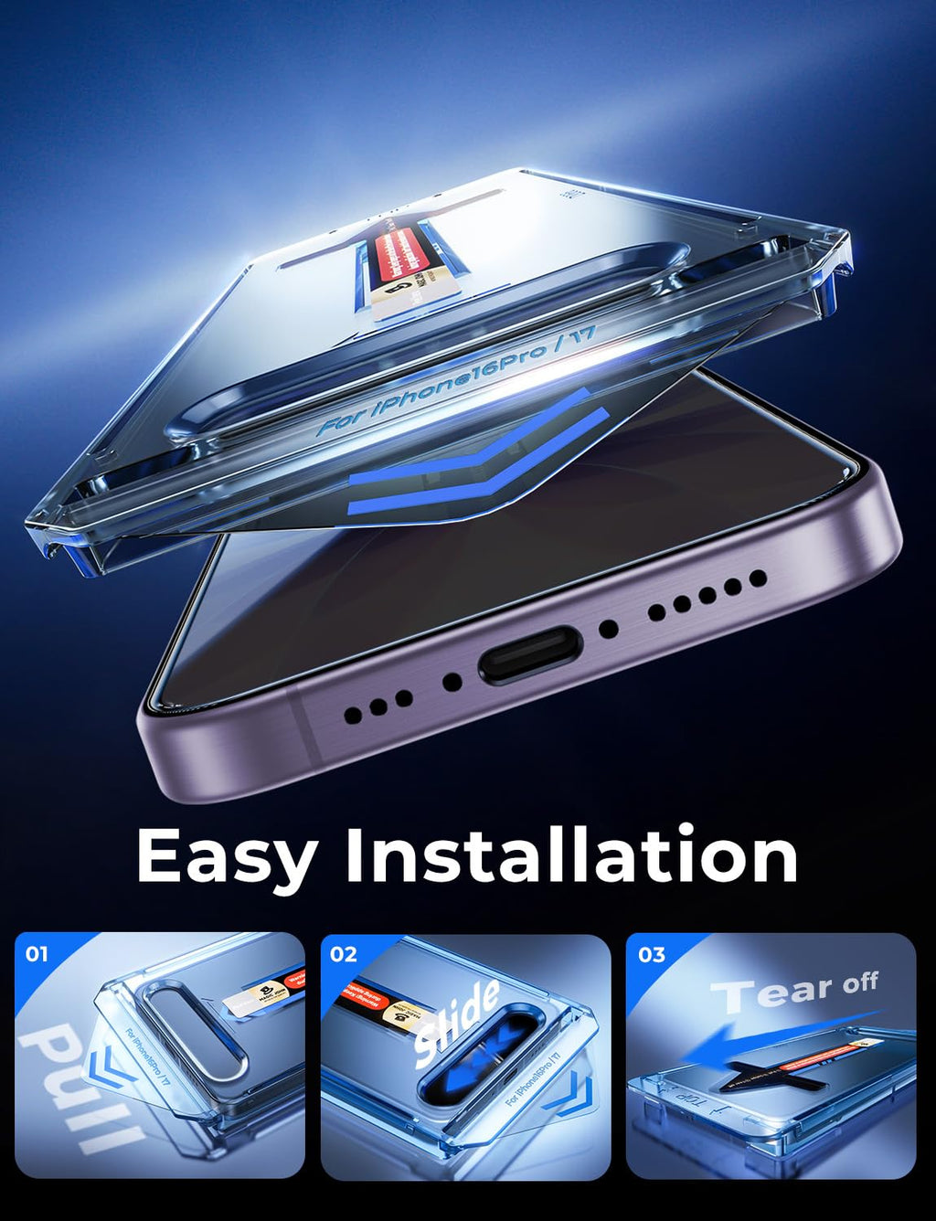 MAGIC JOHN for iPhone 16e Privacy Tempered glass Screen Protector 6.1 inch