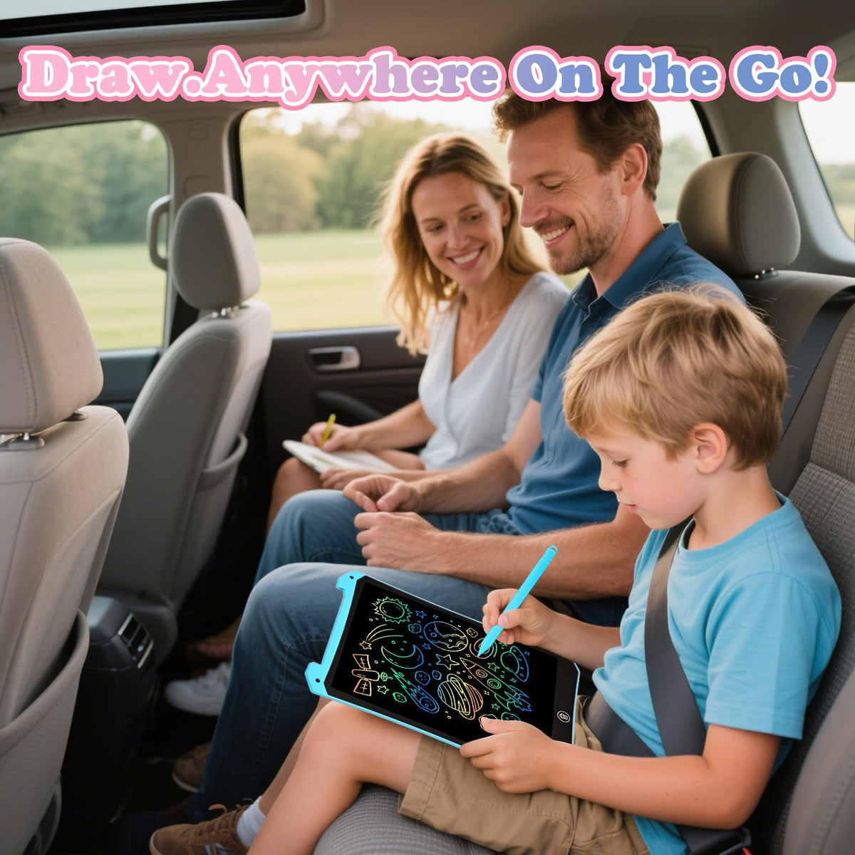 EooCoo Kids Travel Essential 12 Inch LCD Writing Tablet, 2 Pack