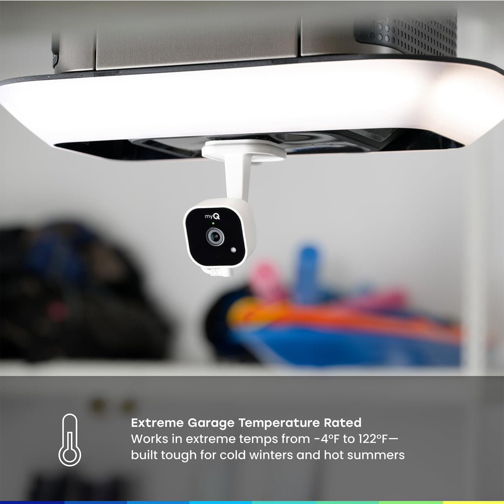 myQ Smart Garage Door Video Keypad with Wide-Angle Camera,Customizable PIN Codes,and Smartphone Control–Take Charge of Your Garage Access Works with Chamberlain, LiftMaster and Craftsman openers,White