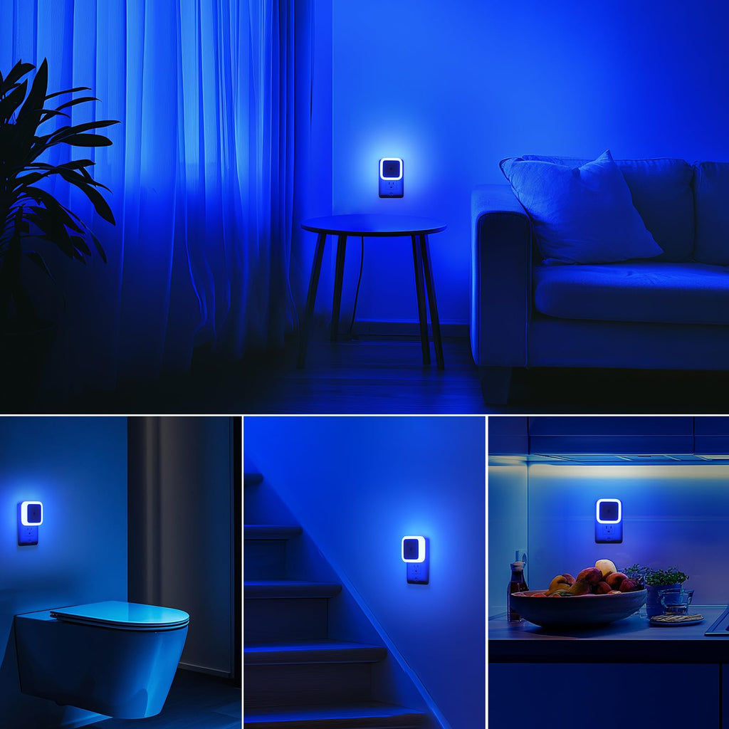 Sujeet Night Light, Night Lights Plug into Wall 8-Pack, Nightlight Plug in Night Light, Dusk to Dawn Night Lamp Led (Red)