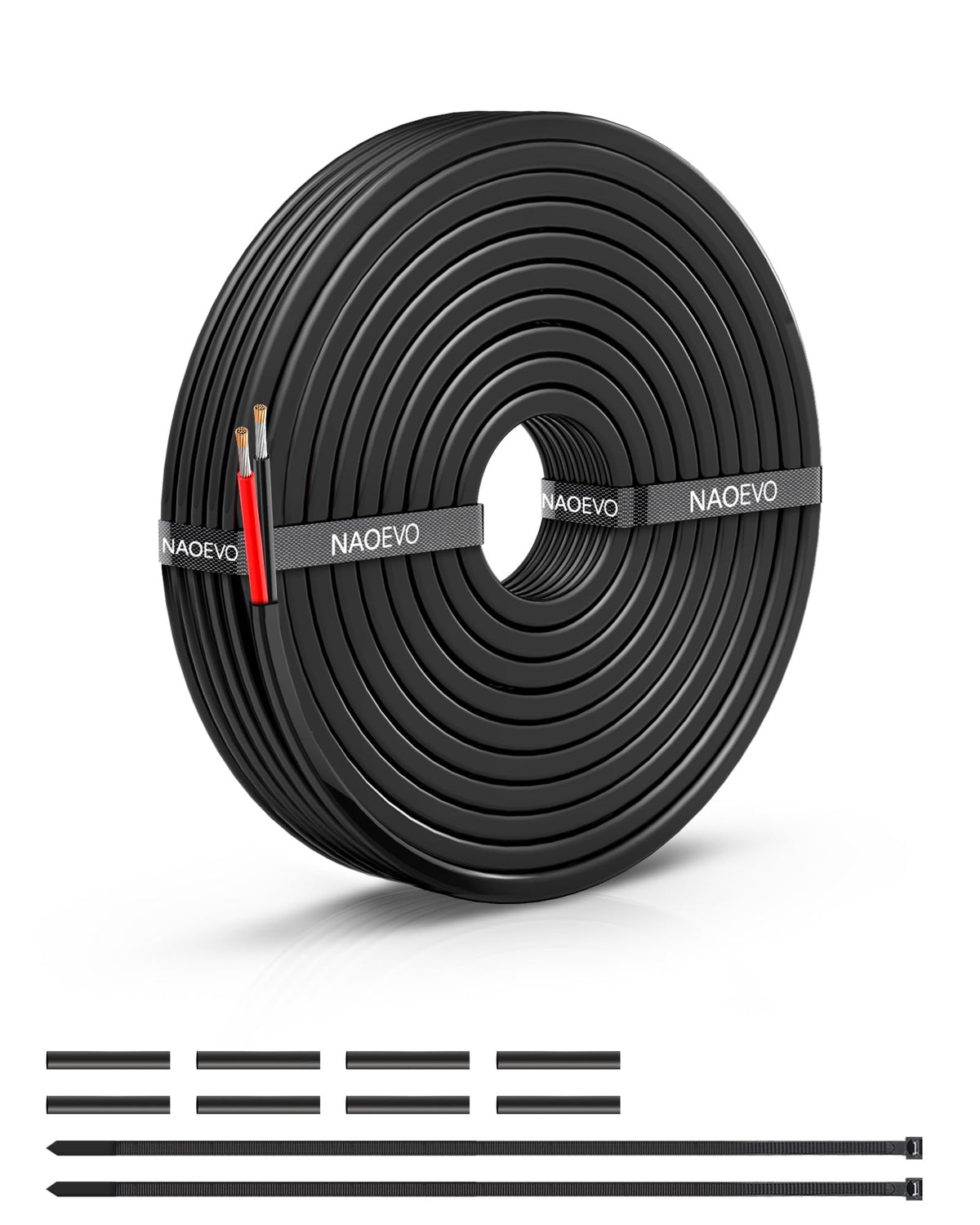 NAOEVO 16 Gauge Wire 4 Conductor, 16 Gauge Automotive Wire 12V Cable, 200FT