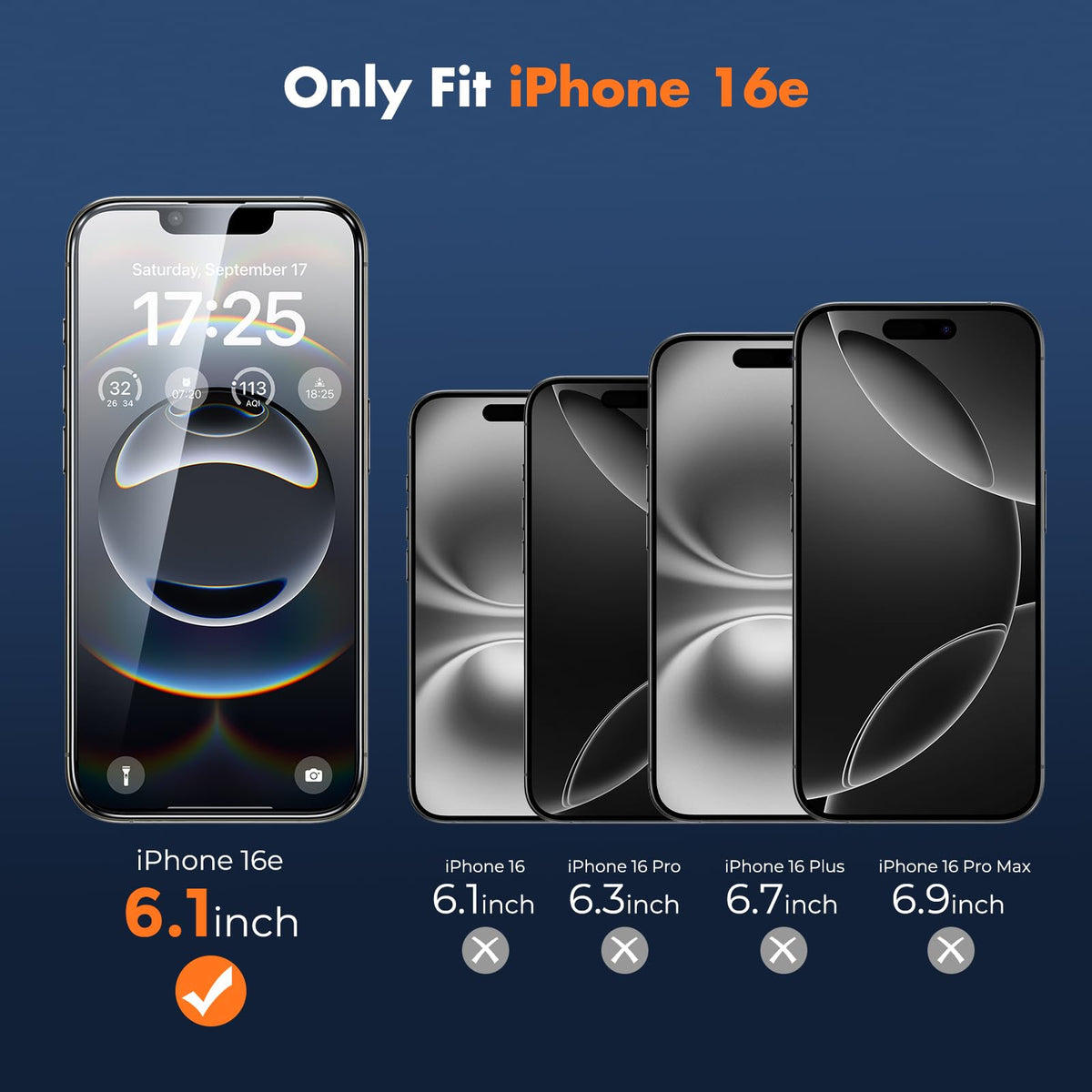 UNBREAKcable 3-Pack Screen Protector for iPhone 16 Pro Max, Full Coverage