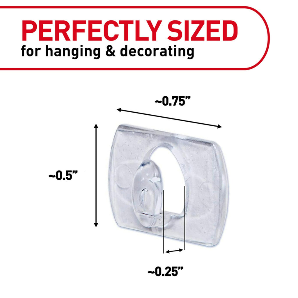 Command Clear Indoor Mini Light Clips Value Pack, 45 Clips, 54 Strips, Damage-Free String Light Hangers for Home, Room, Wall, Office, and Dorm Decor, Great for Cable Management, Holds up to 0.3 lb
