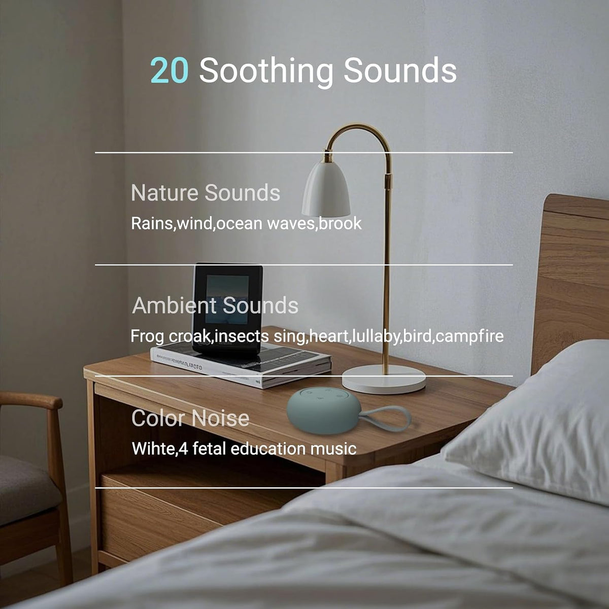 Portable Baby Sound Machine & Essentials for Babies & Kids-Blue