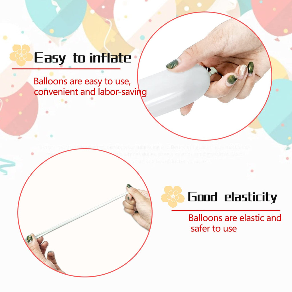 100Pcs clear 260 Balloons Clear Long Skinny Latex Balloon for Animal Ballons, Premium Quality Balloons for Beginners Baloons Making Kid's Carnivals Party Decoartion