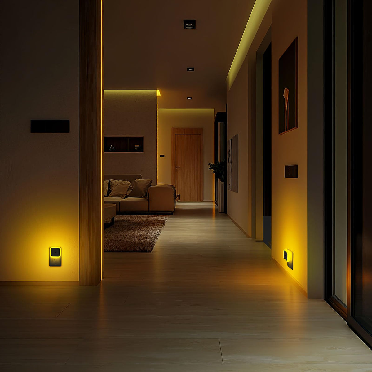Sujeet Night Light, Night Lights Plug into Wall 8-Pack, Nightlight Plug in Night Light, Dusk to Dawn Night Lamp Led (Red)