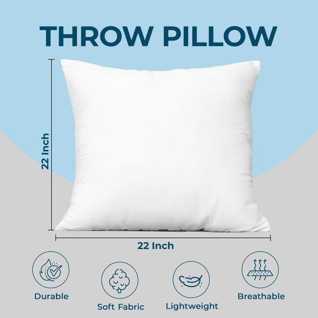 Utopia Bedding Throw Pillows, 12x20 Pillow Inserts, Pack of 1, White