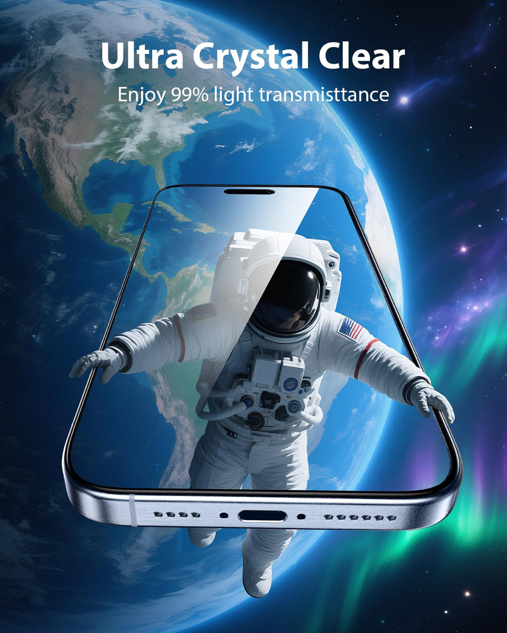 Mkeke Screen Protector for iPhone 17 Pro, 3 Pack 9H+ Tempered Glass