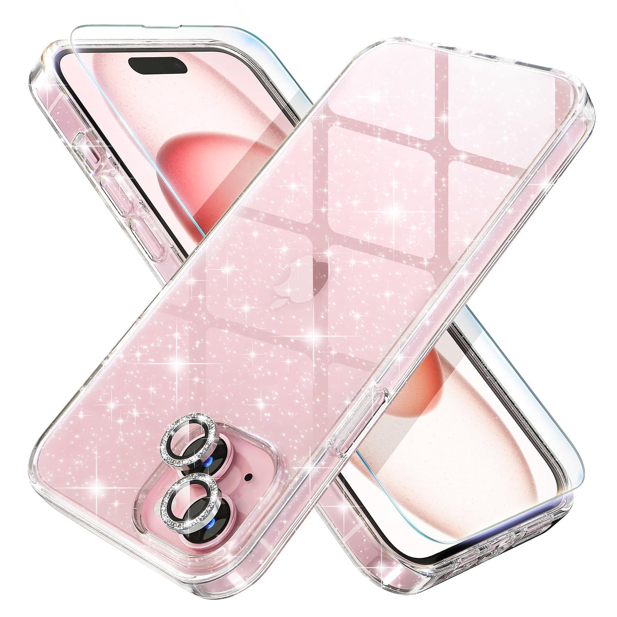 Choiche for iPhone 18 Pro Max Case Clear Women Girly (Glitter Clear)