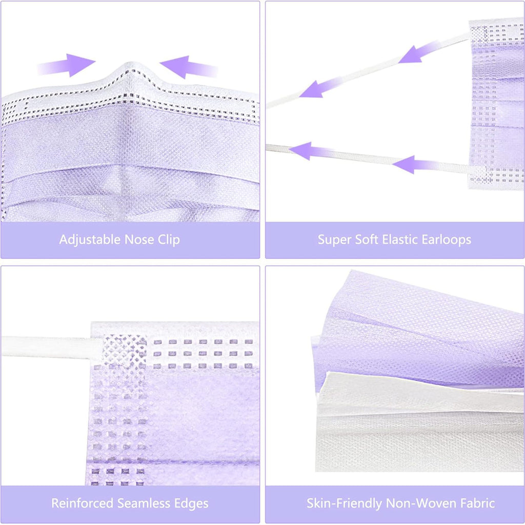 akgk KN95 Face Mask 50 PCS, Breathable Protection Masks, 5-Ply KN95 Black Masks, Cup Dust Safety Masks