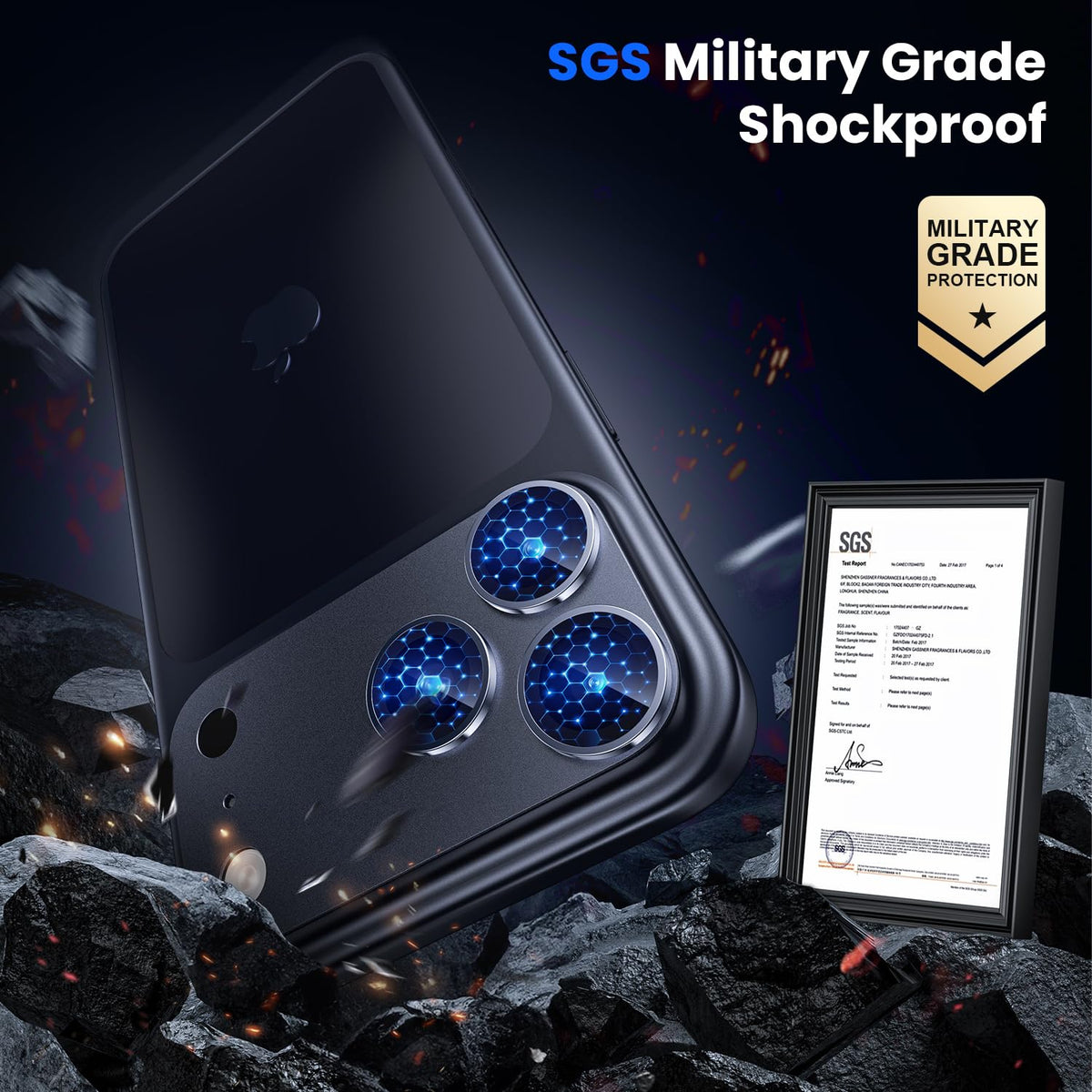 WSKEN for iPhone 17 Pro Max Camera Lens Protector - Military Grade Design