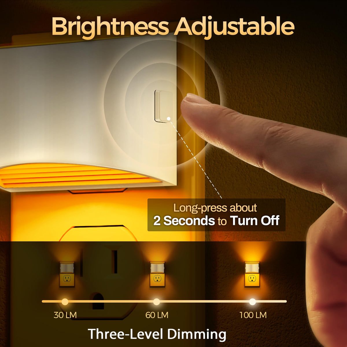 DORESshop Night Light, Night Lights Plug into Wall, Adjustable, 3000K