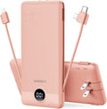 VEGER Portable Charger for iPhone, Power Bank Built in Cables and Wall Plug