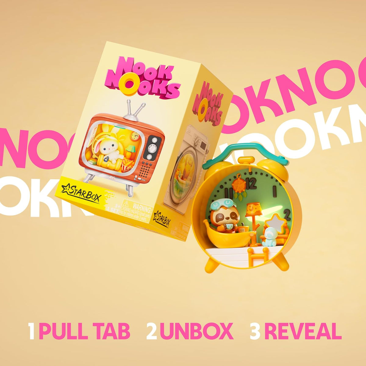 STARBOX Nook Nooks Series 1 Blind Box Collectible LED Animal Home Scenes