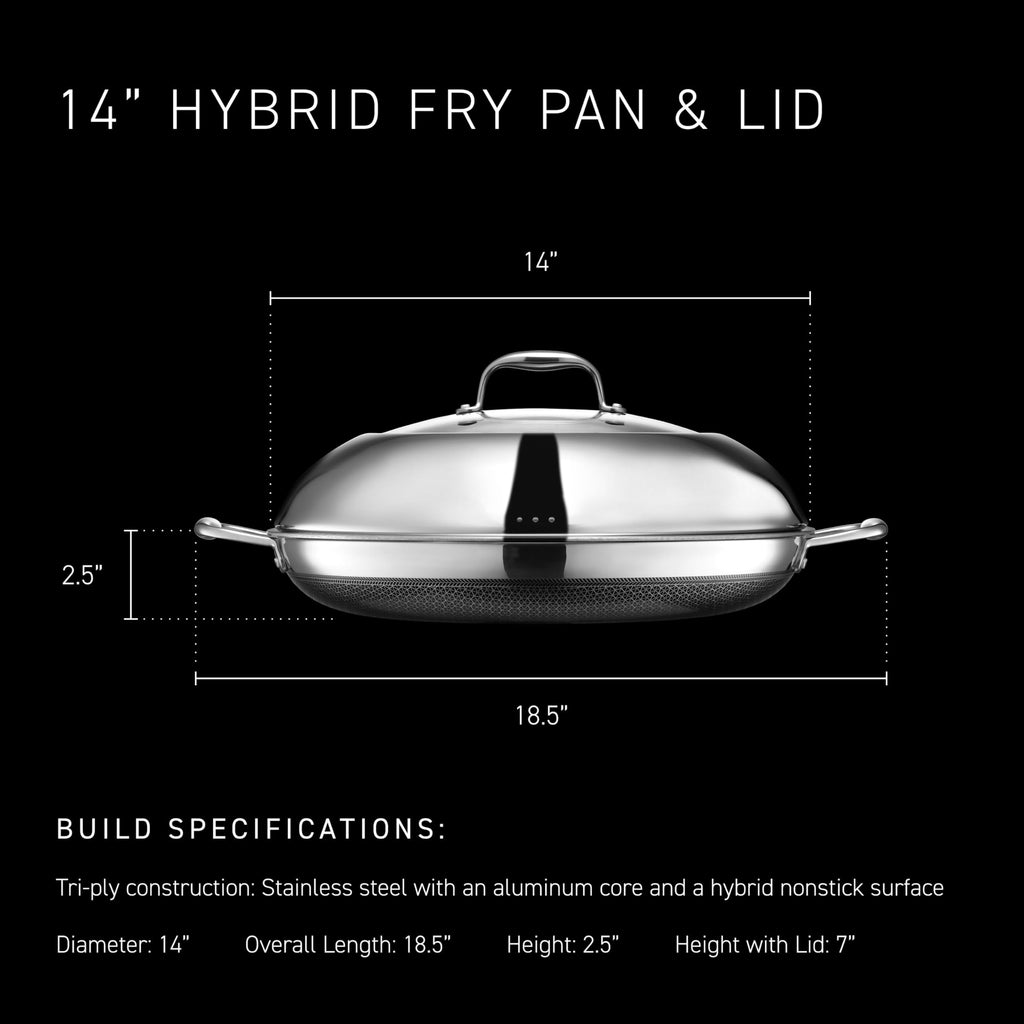 HexClad 10" Hybrid Nonstick Frying Pan, Dishwasher & Induction Safe