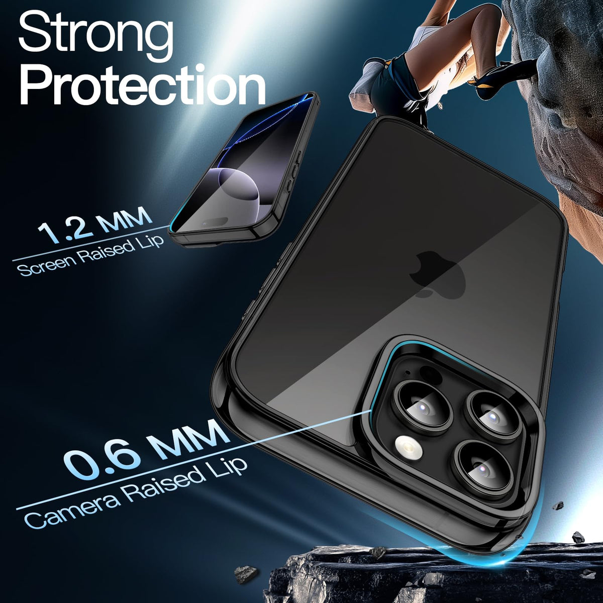 JETech Case for iPhone 16 Pro, Anti-Yellowing, Natural Titanium