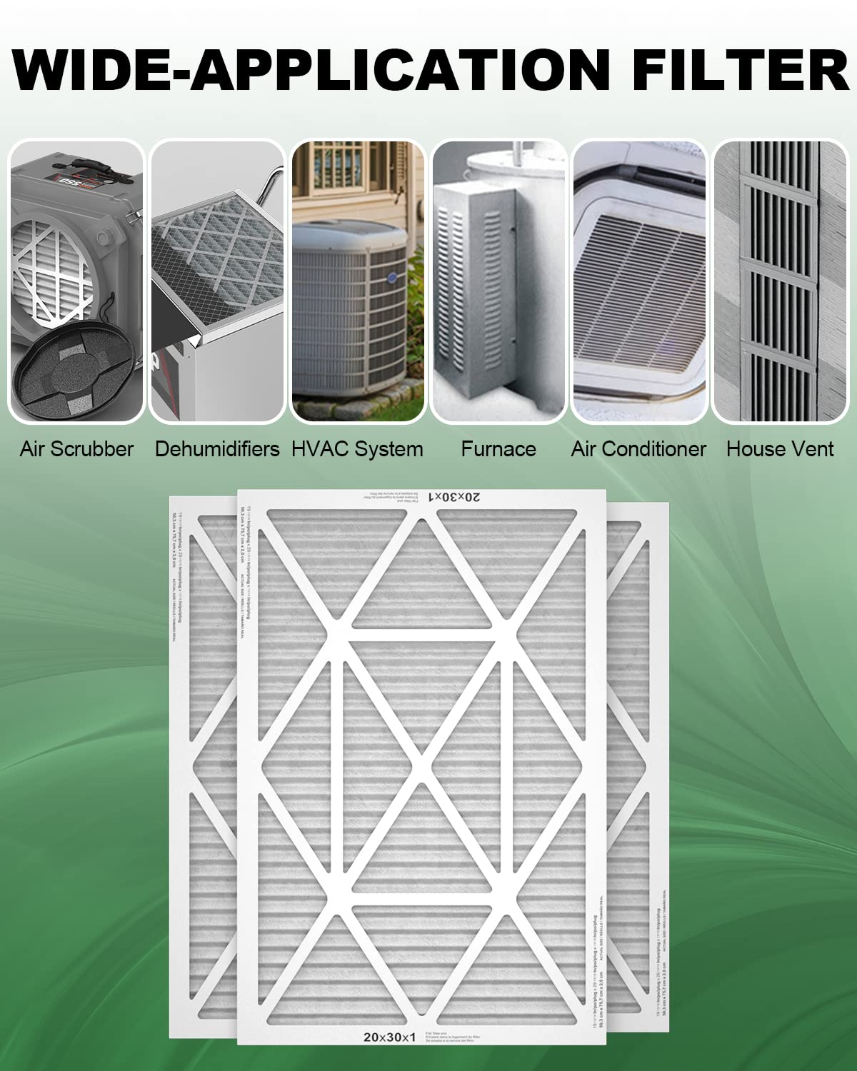 TRIGHTFILTERS 14x20x1 Air Filter 4 Pack, MERV 8 Filter Replacement