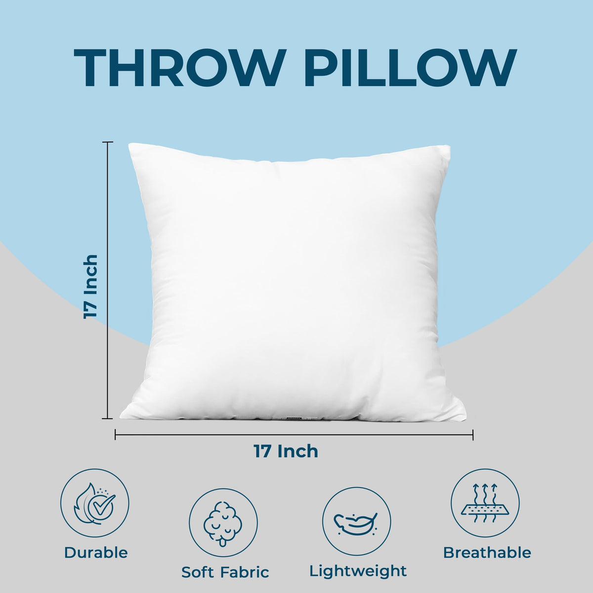 Utopia Bedding Throw Pillows, 12x20 Pillow Inserts, Pack of 1, White