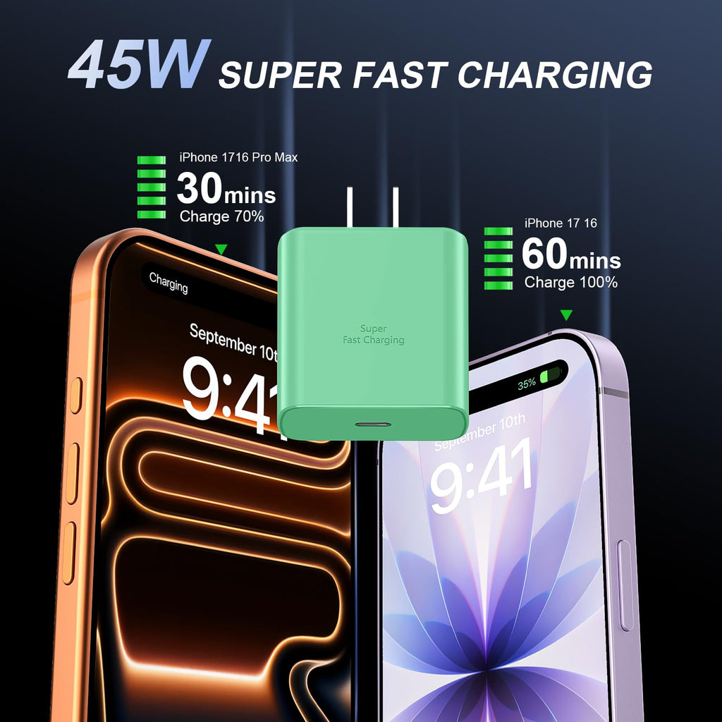 iPhone 18 17 Pro Max Charger Fast Charging 45W USBC iPhone Duo Fast Charger