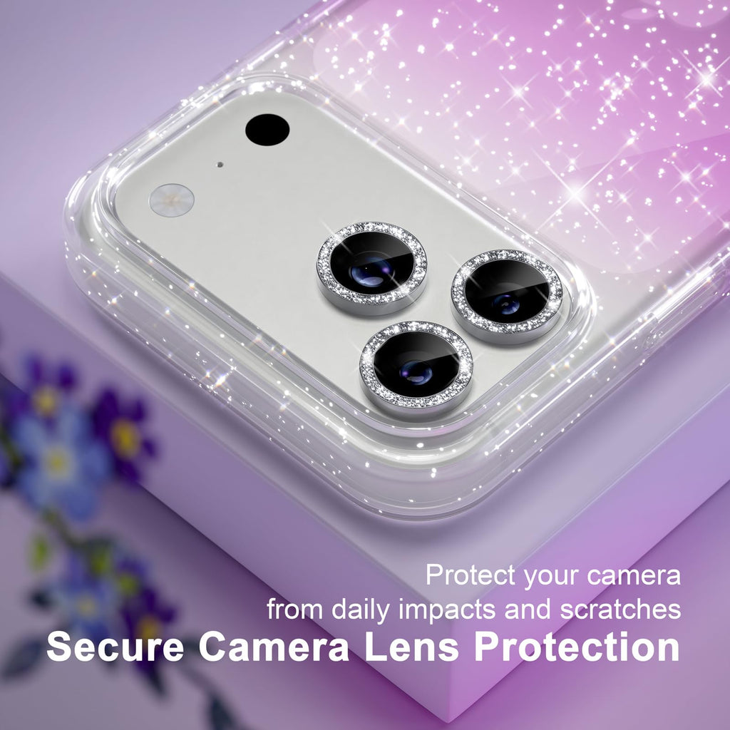 Choiche for iPhone 18 Pro Max Case Clear Women Girly (Glitter Clear)