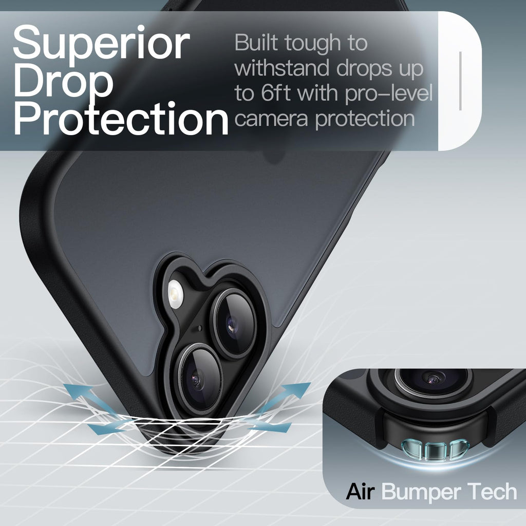 JETech Matte Case for iPhone Air, Black