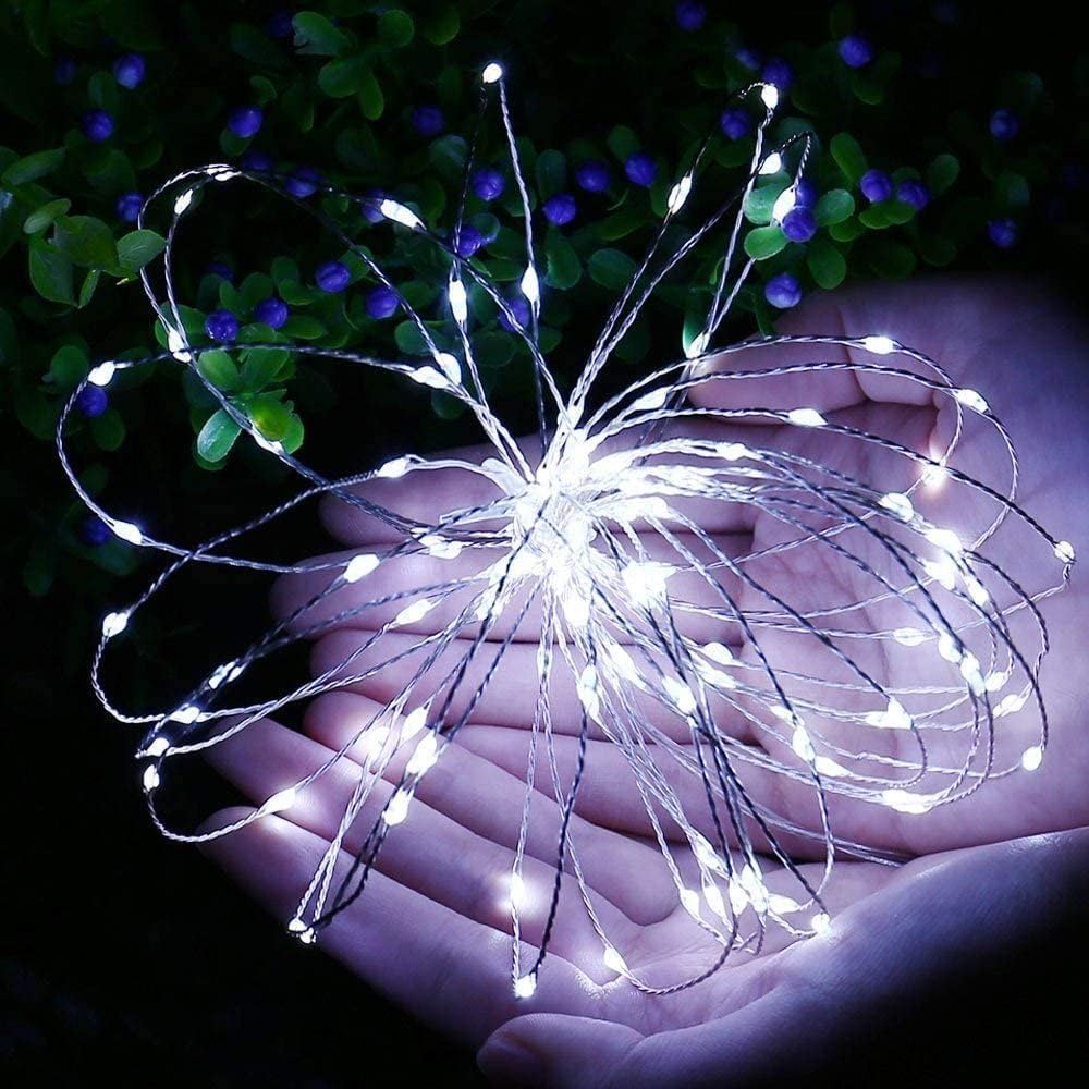 Joomer Solar Fairy Lights, 2-Pack Total 80FT 240LED String Lights, White