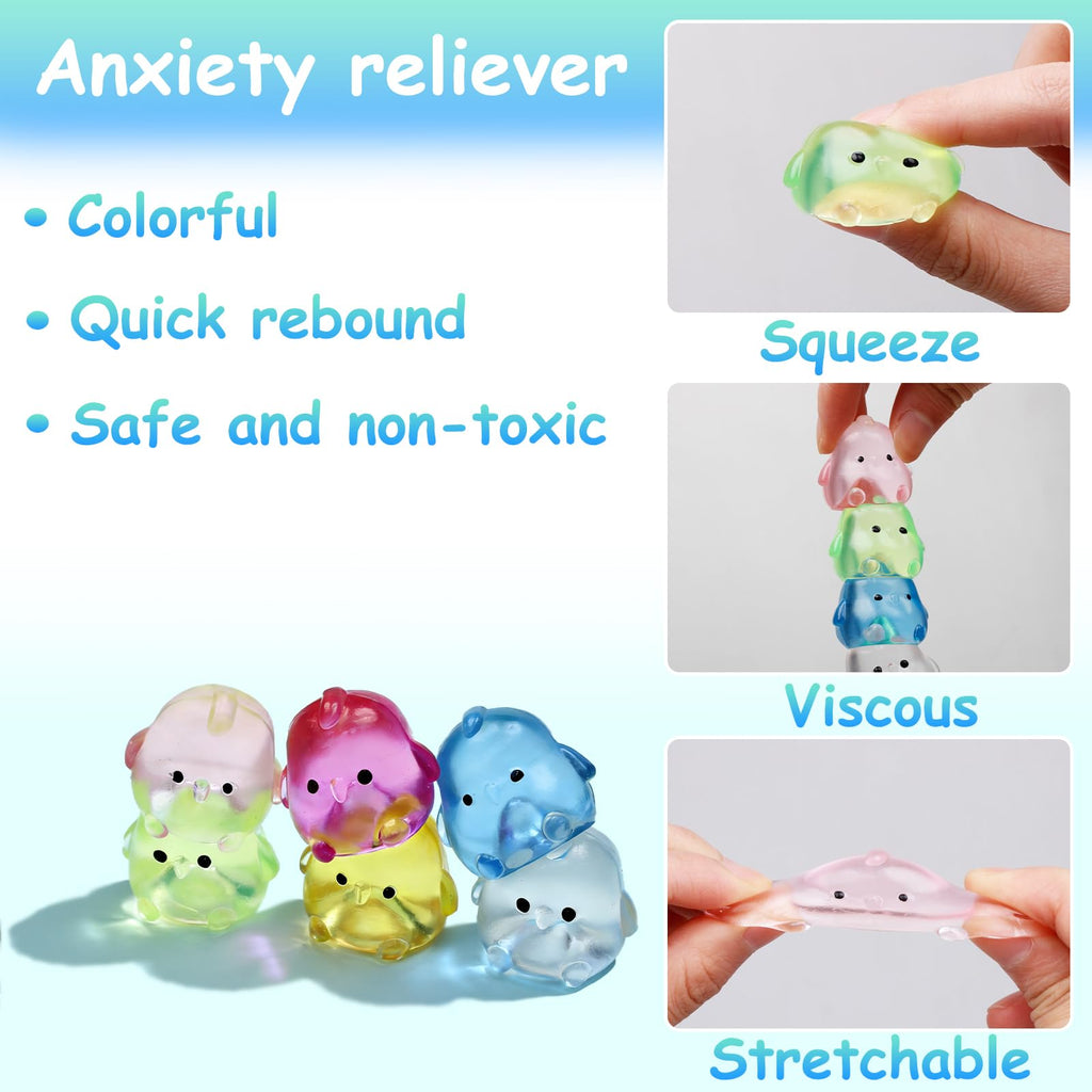 Stress Relief Toy Taba Cat Paw Toys, 24Packs Mini Squeeze Toy Paw, Handmade Soft Cute Sensory Toys, Bouncy Stretchable Springy Relaxation Toys for Children Gifts