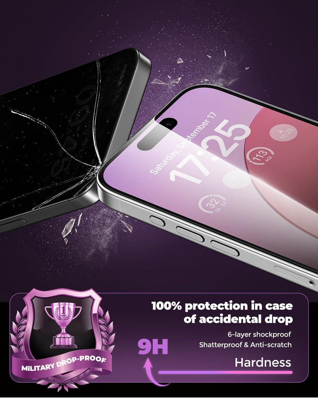 UNBREAKcable Privacy Screen Protector for iPhone 16 Pro Max, Full Coverage