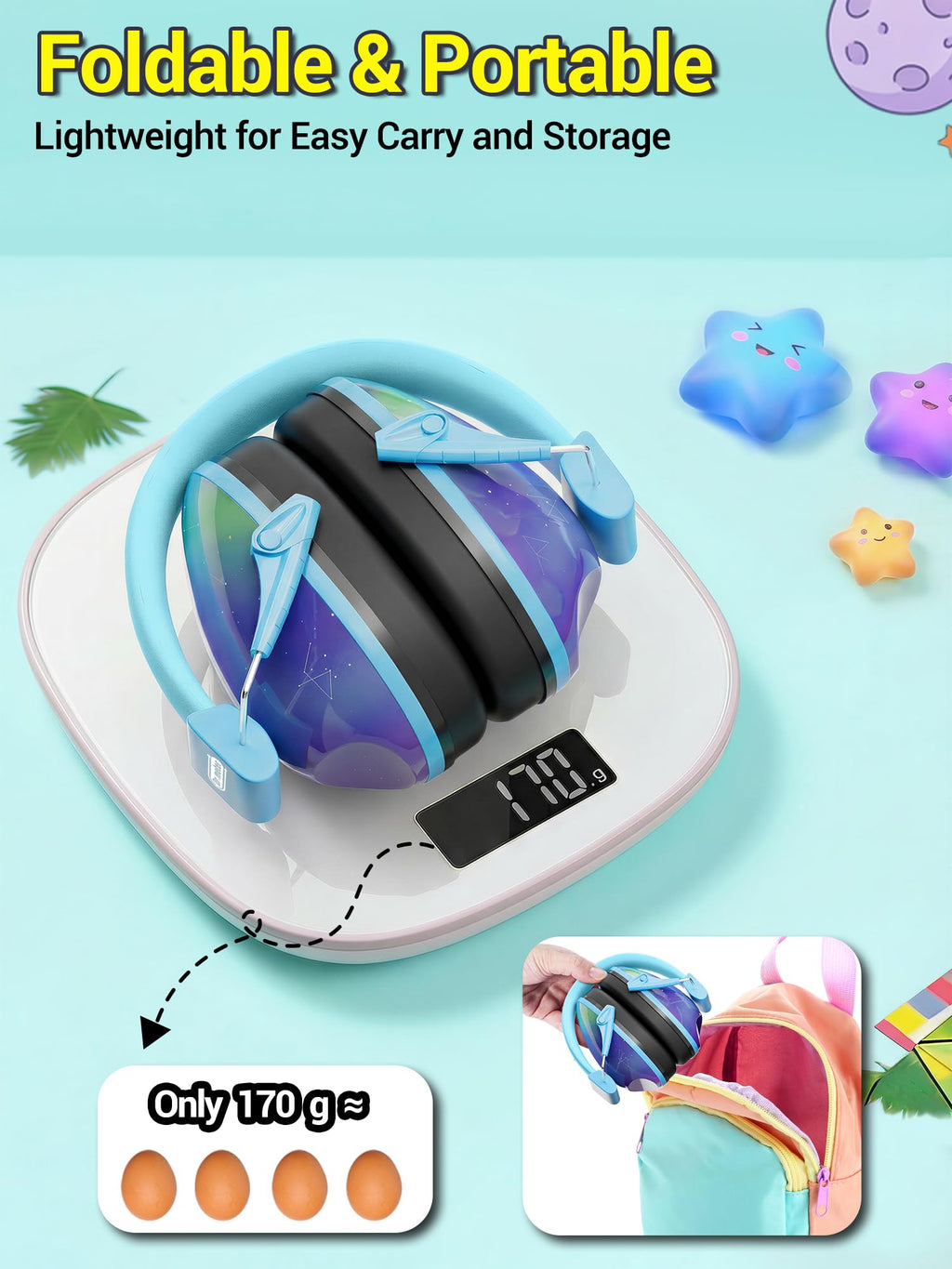 Dr.meter EM100 Noise Cancelling Headphones for Kids Adults, Ear Muffs