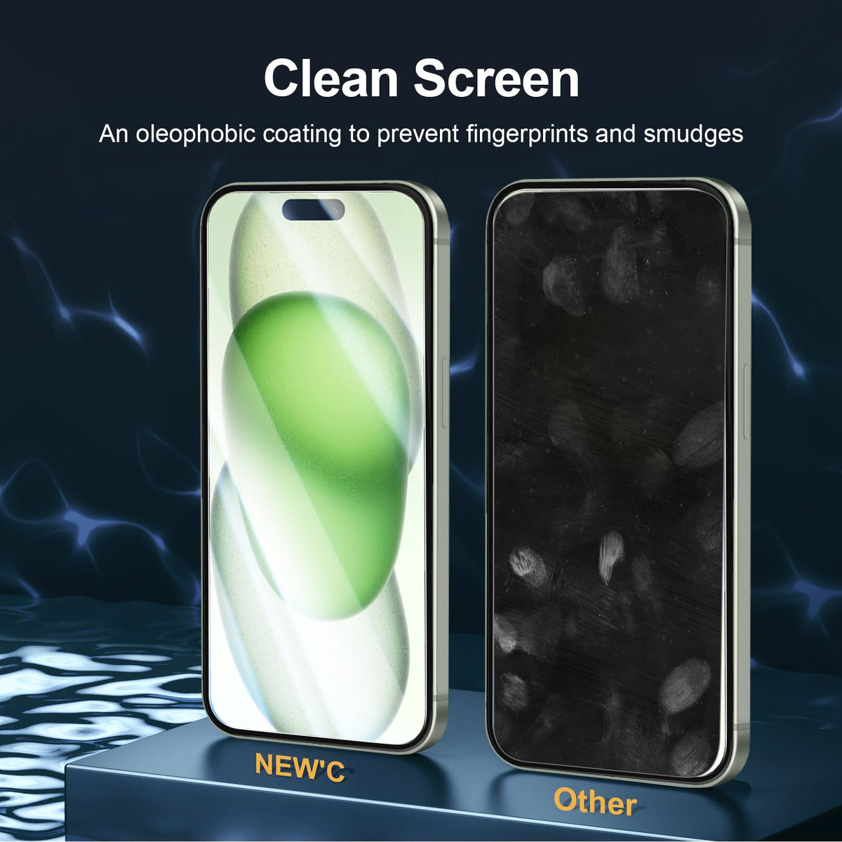 NEW'C for iPhone 16 Pro Screen Protector + Camera Lens Protector + Tool