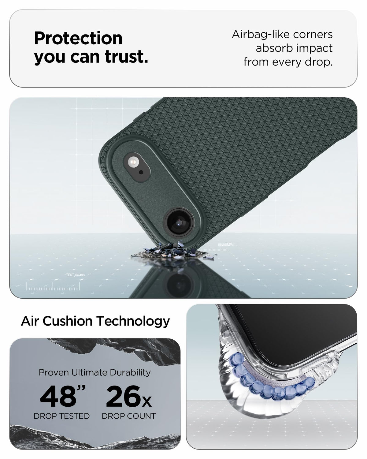 Spigen Liquid Air Designed for iPhone 13 Pro Max Case (2021) - Matte Black